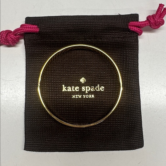 Kate Spade New York Hand In Hand Strength In Numbers Bangle Bracelet 14K Gold - Picture 7 of 8